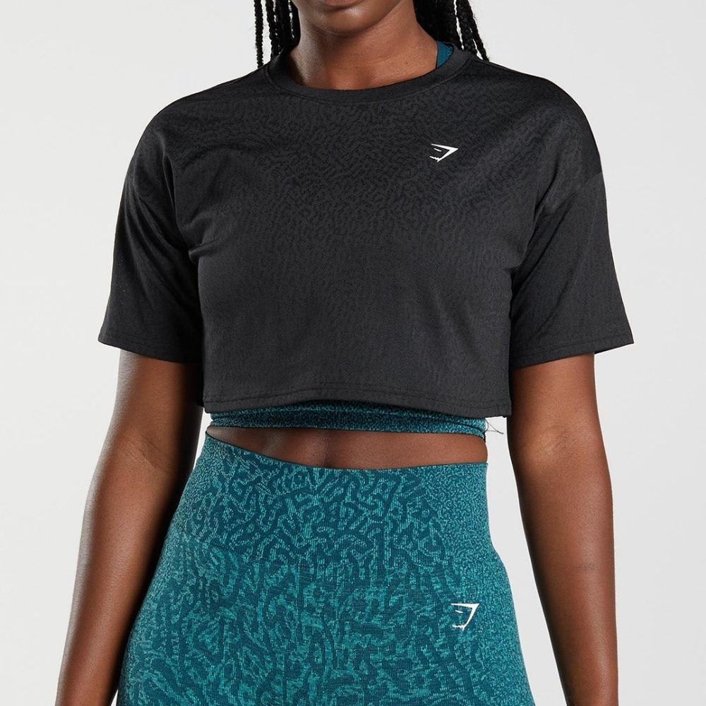 Gymshark Animal Gym Crop T Shirt Short Sleeve Top